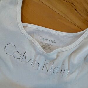 Calvin Klein Cream Tank Top Large